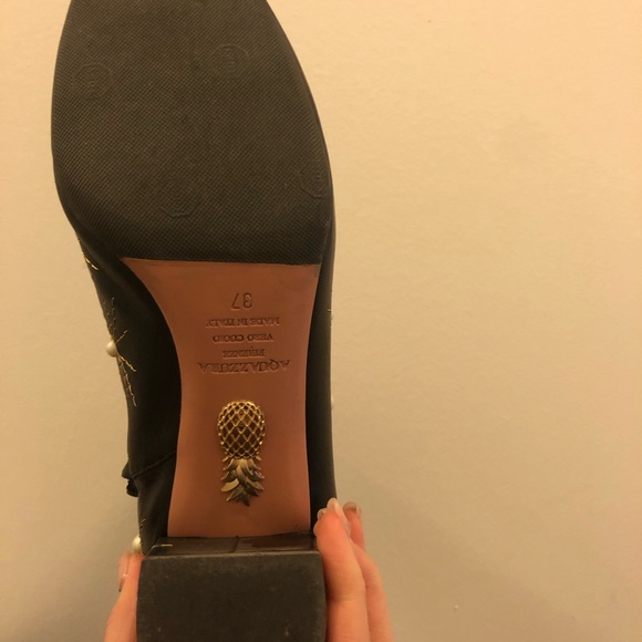 Black Brooklyn Pearl/Embroidered Boots - Picture 6 of 7